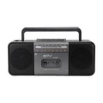 Flagen Retro Taşınabilir Müzik Çalar Radyo Usb/tf & Bluetooth Mp3 Çalar Çift Hoparlörlü Kompakt Ses Sistemi - Gri