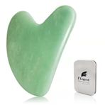 Flagest Gua Sha Yüz Aletleri -Gua Sha Stone -Doğa Yeşim Taşı Guasha Masaj Aleti - Yüz ve SPA Akupunktur Terapisi Kazıma için Doğal Yeşim -Kalp Şekli Yeşim Tetik Noktası Tedavisi Yüzde (Yeşim)