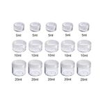 Flaky 5 ML 10 ML 20 ML Şeffaf Sert Plastik Mini Kozmetik Kutusu Losyon Krem Kavanozu