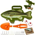 Flambeau Outdoors Wild Bite Olta Takımı Seti / Yeşil/bass - Yeni Başlayanlar Için Olta Kutusu,