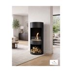Flame Art Concept Silindirik Bioethanol Şömine Bacasız Dekoratif Modern İç Mekan Şömine
