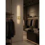 Flame Sarjlı LED Aplik | 8W | 3200K Gün Işığı | 75CM | Duvar Tipi/tablo Dekoratif Işık (Gold Kasa)