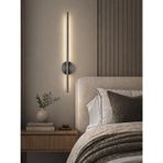 Flame Sarjlı LED Aplik | 8W | 3200K Gün Işığı | 75CM | Duvar Tipi/tablo Dekoratif Işık (Krom Kasa)