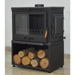 Flame Stove Flamestove FS-041YKST Retro Tek Camlı Şömine Yan Kapaklı Odunluklu