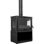 Flame Stove Flamestove FS-042YKST Retro Lüx 3camlı Yan Kapaklı Odunluklu Şömine