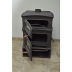 Flame Stove FS-033YKST Altara Premium Tek Camlı Kuzineli Yan Kapaklı Odunluklu Döküm Soba