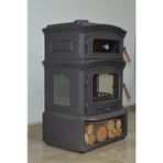 Flame Stove FS-034YKST A. Premium Lüx 3 Camlı Odunluklu Yan Kapaklı Kuzineli Döküm Soba