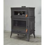 Flame Stove FS-044YK Retro Dik Tek Camlı Kuzineli Yan Kapaklı Döküm Soba