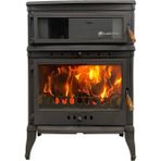 Flame Stove Fs-045 Retrolüx Dik Kuzineli 3 Camlı Şömine Soba