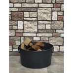 Flame Stove FS-1353 Sallanır Kulplu Oval Mat Odun Kovası