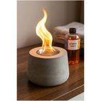 Flame Warner Masa Üstü Bioethanol Şömine - Dekoratif Beton Şömine + 250 ml Yakıt Dumansız Kokusuz