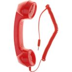 Flameer 3.5 mm Kırmızı Mic Retro Hücreli Klasik Telefon Alıcısı