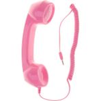 Flameer 3.5 mm Pembe Mic Retro Hücreli Klasik Telefon Alıcısı