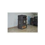 flamestove A. Premium Ykst 3 Camlı Yan Kapaklı Odunluklu Kuzineli Döküm Soba