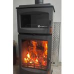 Flamestove Lodi Gurme Tek Camlı Kuzineli (Füme) Döküm Soba