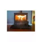 flamestove Retro Klasik Yk Tek Camlı Şömine Yan Kapaklı