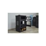 flamestove Sirius Maxi-yk Style 3 Camlı Kuzineli Yan Kapaklı Odunluklu Döküm Soba