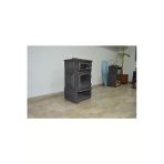 Flamestove Sirius Mega -Yk Style Tek Camlı Yan Kapaklı Kuzineli Odunluklu Döküm Soba