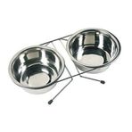 Flamingo 21 cm Duo Dinner İkili Metal Köpek Mama Kabı