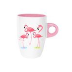 Flamingo Baskılı Pembe Kupa Çok Renkli SDASD48848484