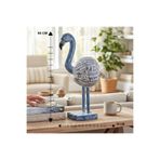 Flamingo Dekoru 50 cm Ahşap Mavi Dekoratif Obje Otantik Ev Hediyesi Dekorasyon Ürünleri Ofis Hediye Mavi