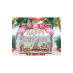 Flamingo Folyo Balon Happy Birthday Balon Set