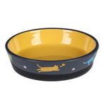 Flamingo Rantı Kedi Desenli Seramik Mama Kabı / 320ML