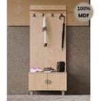 Flances Ladin Mdf Ayaklı Tasarım Askılıklı Portmanto Ayakkabılık - Meşe