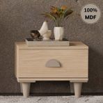 Flances Ladin Mdf Ayaklı Tasarım Komodin - Meşe