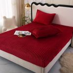 Flanel lastikli çarşaf 90 x 200 cm, koyu pembe, süper yumuşak pelüş polar, sıcak ve rahat yatak örtüsü, bazalı yatak için koruyucu, 25 cm'ye kadar şilteler için kışlık nevresim takımı
