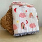 Flanel ( Pazen ) Bebek Battaniyesi 100X115 | Çift Taraflı - 100 x 115 cm - Pembe