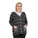 Flaş Triko Kadın Çizgili Hırka 3329107 Haki 1