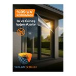 Flash KOYU TON Cam Balkon Filmi Ultra Gizli A Çizilmez Amerikan - Koyu Ton - 75cm X 6m