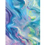 "FLASHING WATER" Notebook | Large Grid Notebook with Abstract Iridescent Design for Fluid Ideas & Detailed Projects: 200-Page 8.5x11 in Graph Paper ... | A Constant Flow of Brilliance | ESTA CABRON