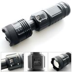 FLASHLIGHT YT-883 El Feneri Şarjlı Lcd Ekran Zoomlu
