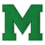 FlashMind 4-1/2 inç Varsity Mektup Yamaları Yeşil Demir Harfler Şönil Harf Yamaları Giysiler/Letterman Ceketleri/Kapüşonlular/Gömlekler/Kot M