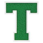 FlashMind 4-1/2 inç Varsity Mektup Yamaları Yeşil Demir Mektuplar Şönil Mektup Yamaları Giysiler/Letterman Ceketleri/Kapüşonlular/Gömlekler/Kot T