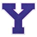 FlashMind 4-1/2 "Varsity Mektup Yamaları Mor Demir Mektuplar Şönil Harf Yamaları Giysiler/Letterman Ceketleri/Kapüşonlular/Gömlekler/Kot Y için Dikiş