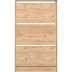 Flat Duo 3 Katlı Geniş Ayakkabılık - Florida Meşe 73x119x26 cm