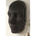 FlatForm Echo Parametrik Yüz Duvar Dekoru – 3D Katmanlı Modern Duvar Heykeli