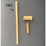 Flavor Kitchen Ahşap Oklava+Silindir Rulo/rulet Hamur-Kurabiye Açıcı/şekillendirici 2'li Set - 1 Adet