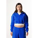 Flaw Wear Flaw Nakışlı Saks Mavi Zip Crop