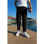 Flaw Wear Paraşüt Kumaş Boyfriend Kalıp Siyah Pantolon