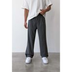 Flaw Wear Pileli Baggy Fit Kumaş Koyu Gri Pantolon