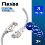 Flaxes FNK-703G Gri 3 m Cat 7 Patch Sftp Kablosu