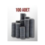Flea Market 100 Adet Mini Yuvarlak Magnet Mıknatısı - 1.5 Cm Çapında Mıknatıs -