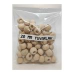 Flea Market 20 Mm Yuvarlak Ahşap Boncuk Ham 100 Gr