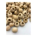 Flea Market Ahşap Boncuk, 22 Mm Ham Ahşap Tahta Boncuk - 15 Adet