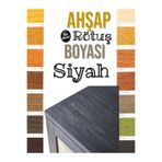 Flea Market Ahşap Rötuş Boyası - Siyah 25Ml, Fırçalı Cam Şişede Mobilya Masa Sandalye Sehpa Çizik Onarıcı Woodcolor