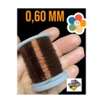 Flea Market Bakır Çiçek Teli 0,60 Mm - Takı Teli - Hobi Teli - 1 Makara 060Tel Kahve
